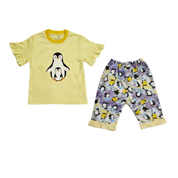 ست تی شرت و شلوار بچگانه سپیدپوش مدل پنگوئن کد 140215